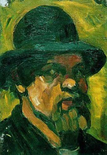 Theo van Doesburg Self-portrait wit hat. oil painting image